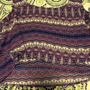 Charlotte Russe Patterned Crop Top w/ Detail back